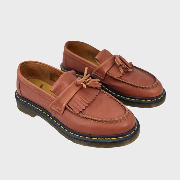 Dr. Martens Adrian Carrara Mens Shoes Brown Tasseled Slip On Penny Loafer US 7 M - Picture 1 of 9